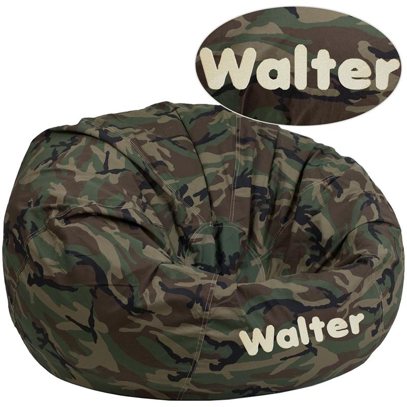 Personalized Oversized Camouflage Kids Bean Bag Chair