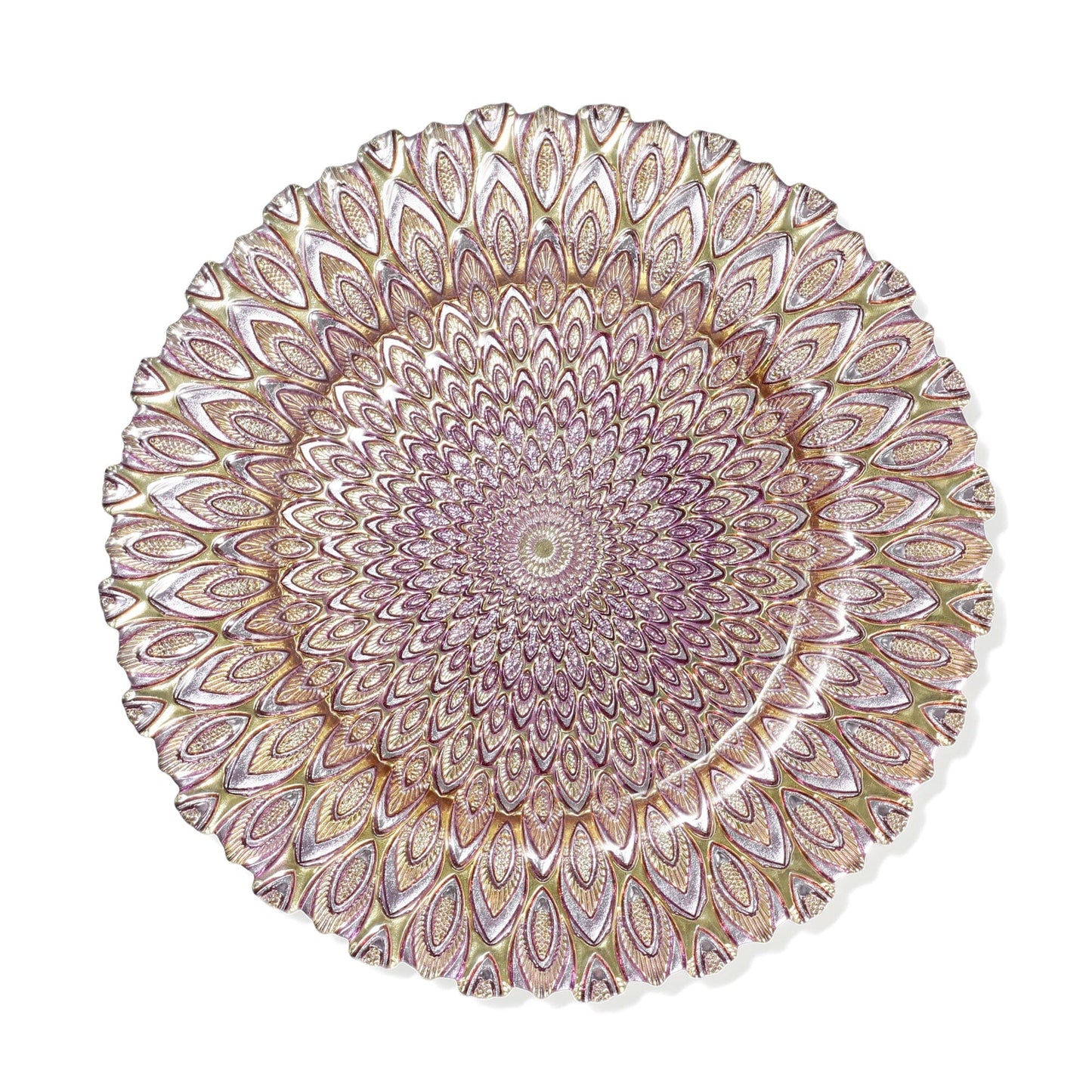 Peacock Glass Plate Purple