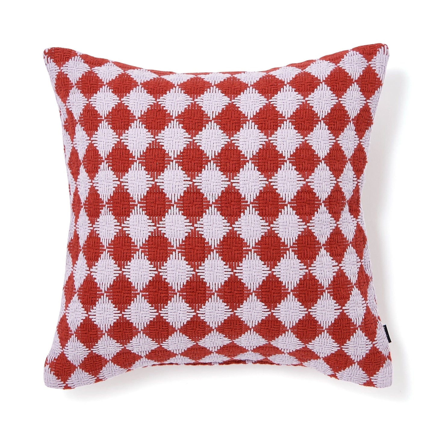Cotton Diamond Cushion Cover 450 X 450 Purple X Red