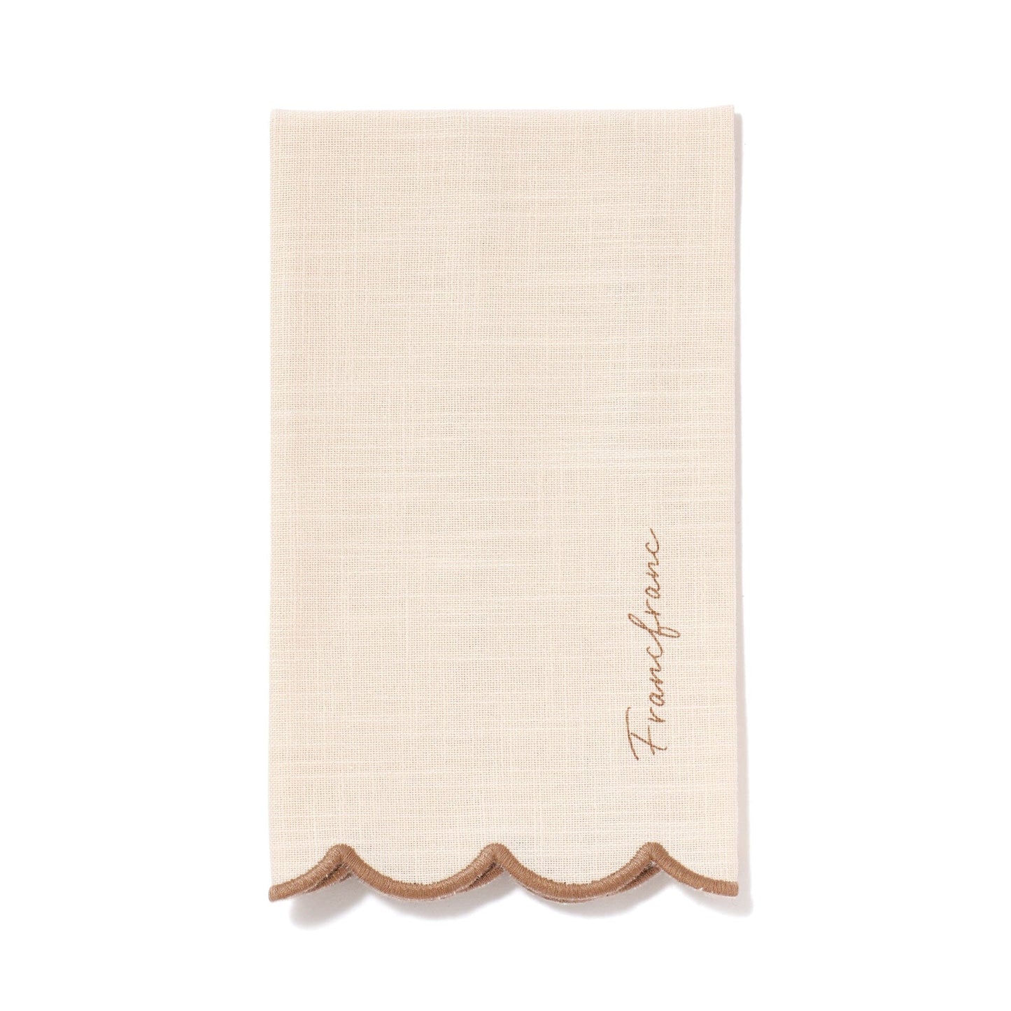 Kitchen Cloth Frill Logo Ivory