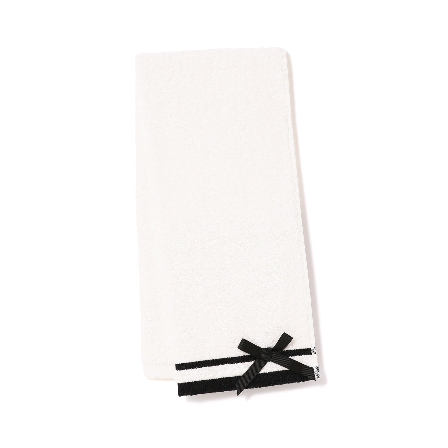 Quick Dry Face Towel Ribbon White