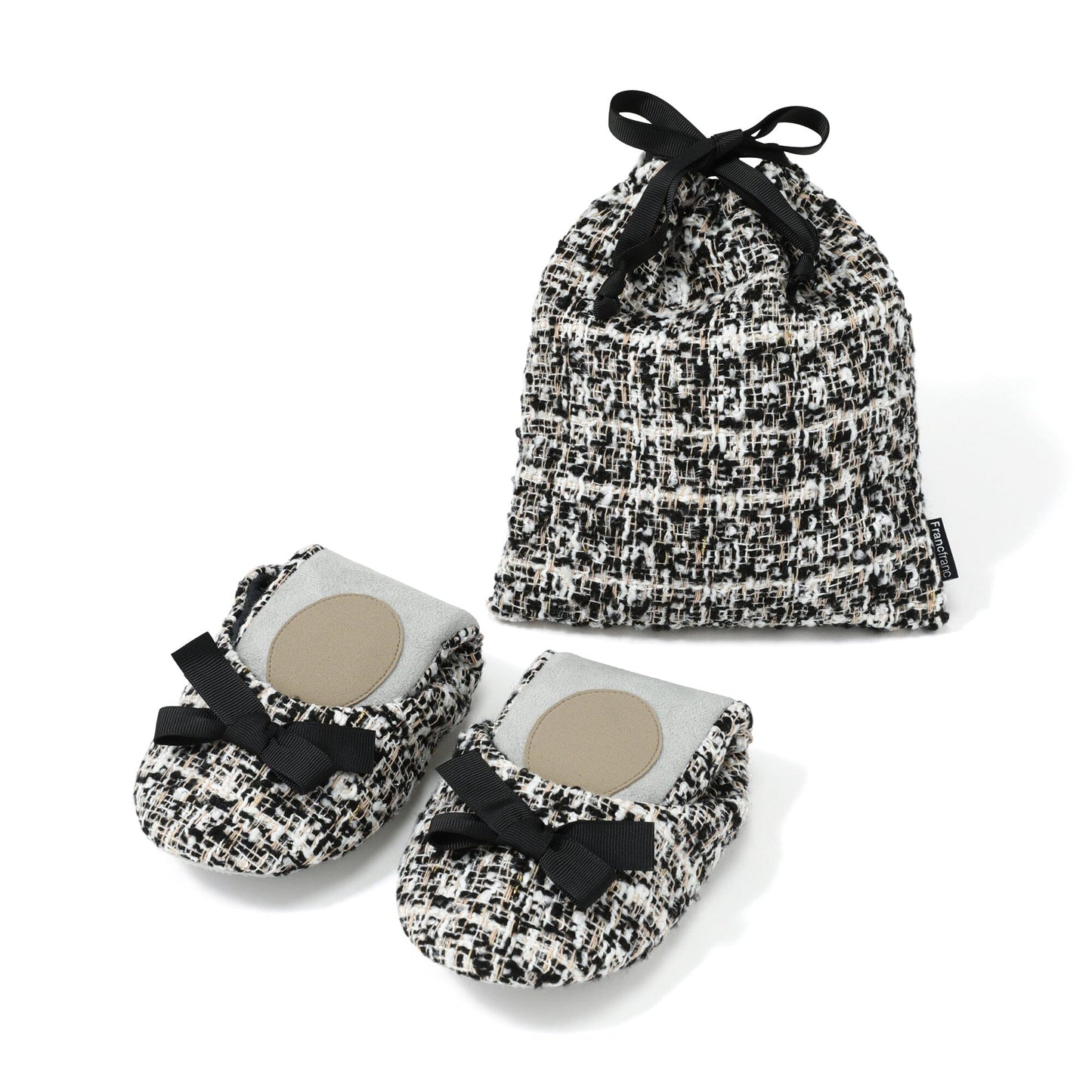 Pocketable Roomshoes Tweed Black