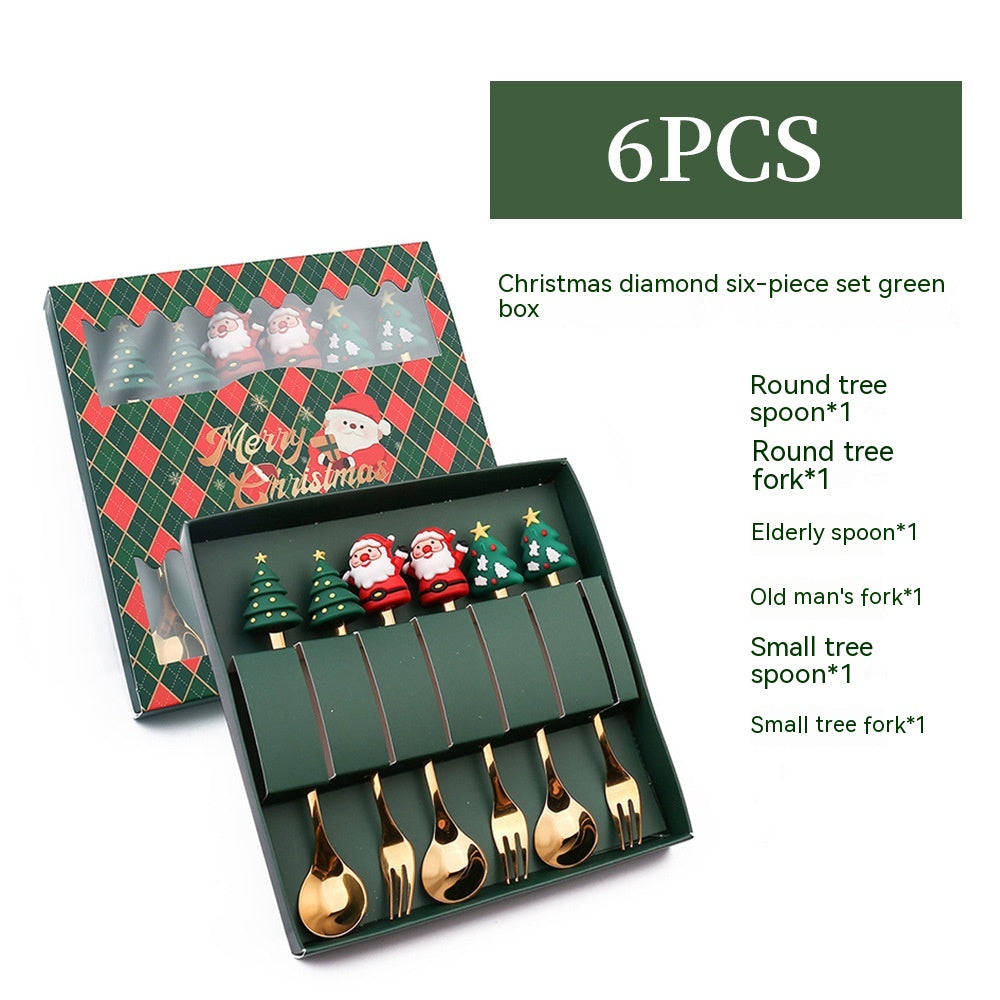 Creative Stainless Steel Christmas Spoon Kit