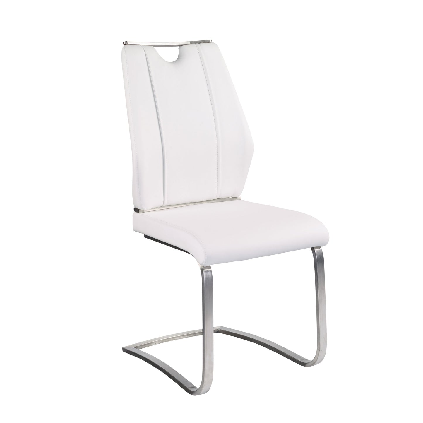 Lexington Side Chair Brushed Stainless Steel Base - Atmosphere Interiors