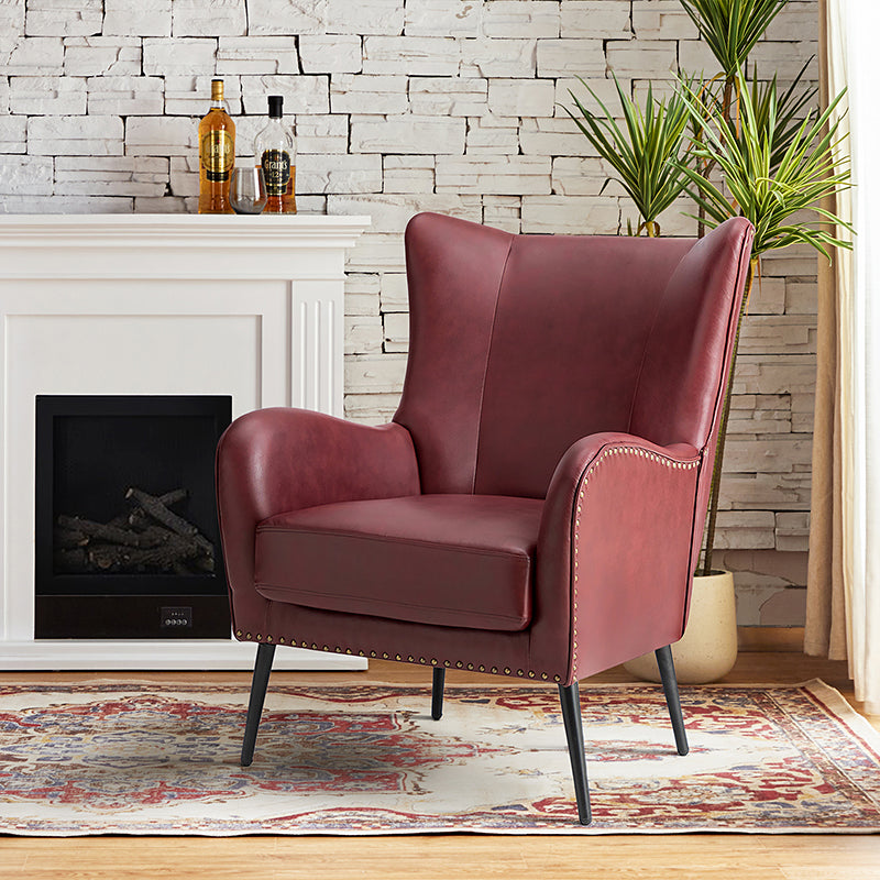 Shepherd Wingback Vegan Leather Armchair