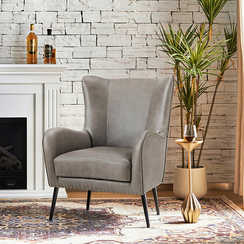 Shepherd Wingback Vegan Leather Armchair