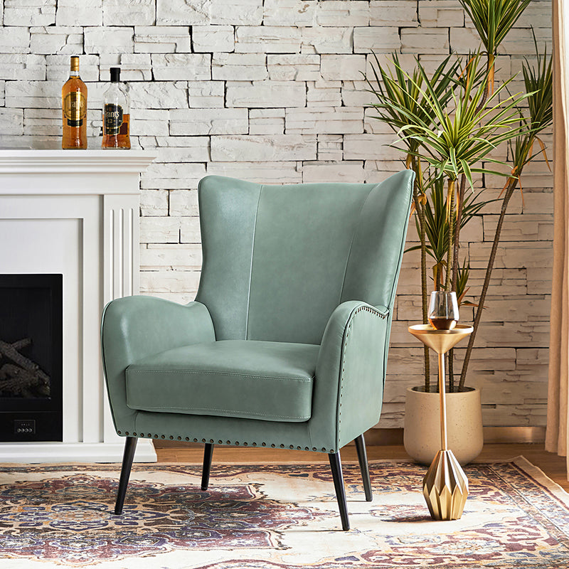 Shepherd Wingback Vegan Leather Armchair