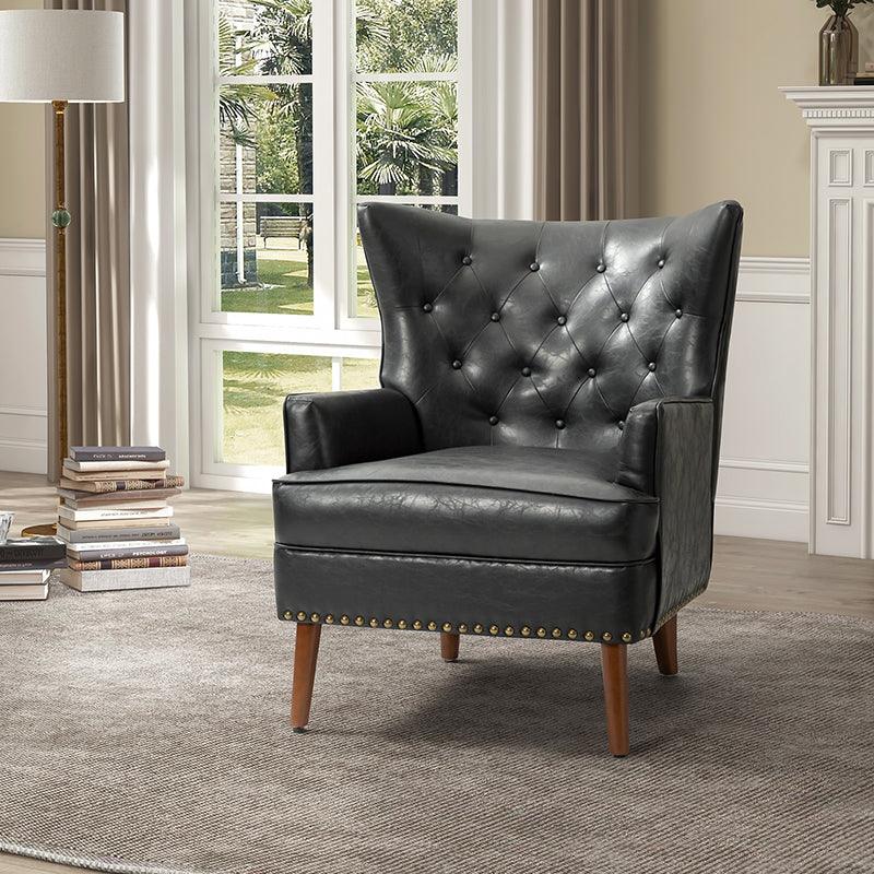 Memphis Vegan Leather Armchair - Hulala Home