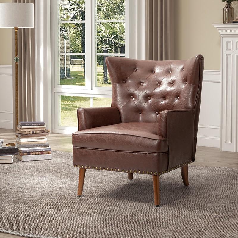 Memphis Vegan Leather Armchair - Hulala Home