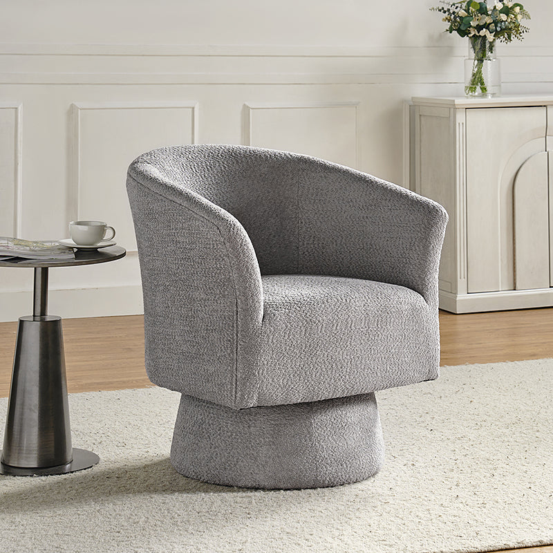 Conan Lucy Calla Lily Shape Modern Swivel Barrel Chair