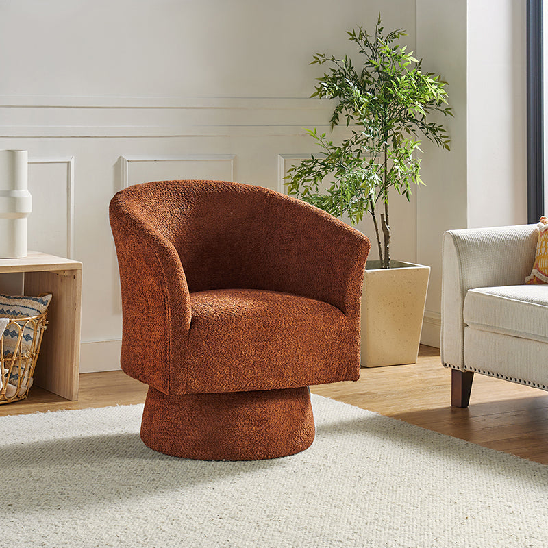 Conan Lucy Calla Lily Shape Modern Swivel Barrel Chair