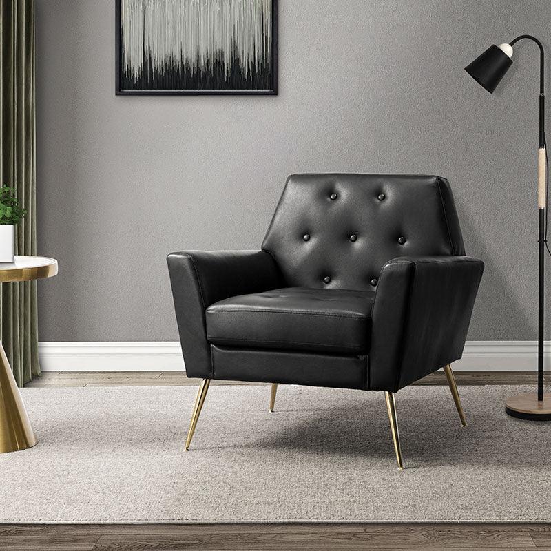 Raelynn Vegan Leather Armchair - Hulala Home