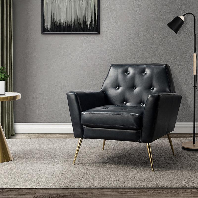 Raelynn Vegan Leather Armchair - Hulala Home