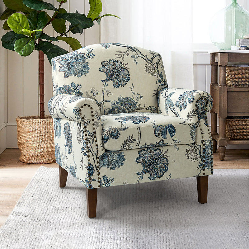 Matteo Upholstered Armchair with Nailhead Trim