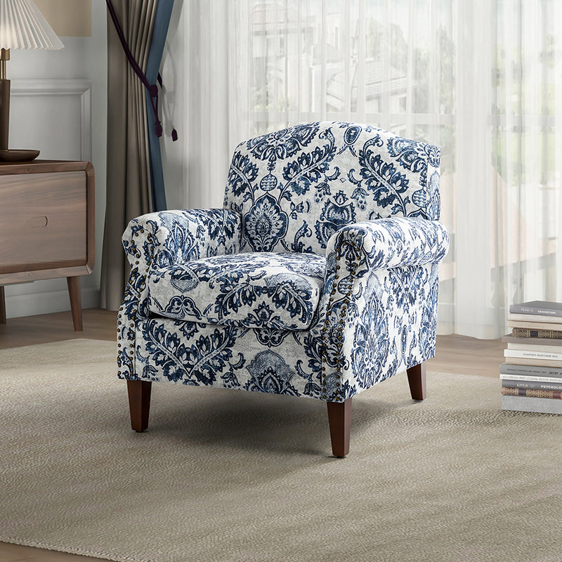 Matteo Upholstered Armchair with Nailhead Trim