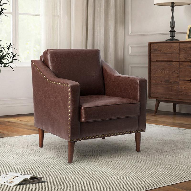 Rafaella Vegan Leather Armchair - Hulala Home