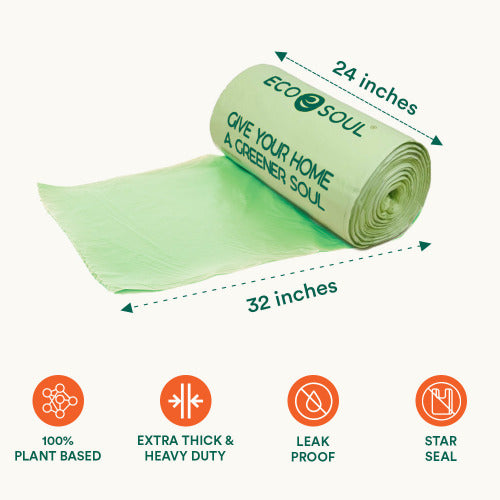 Large Compostable Kitchen Bags 13 Gallon