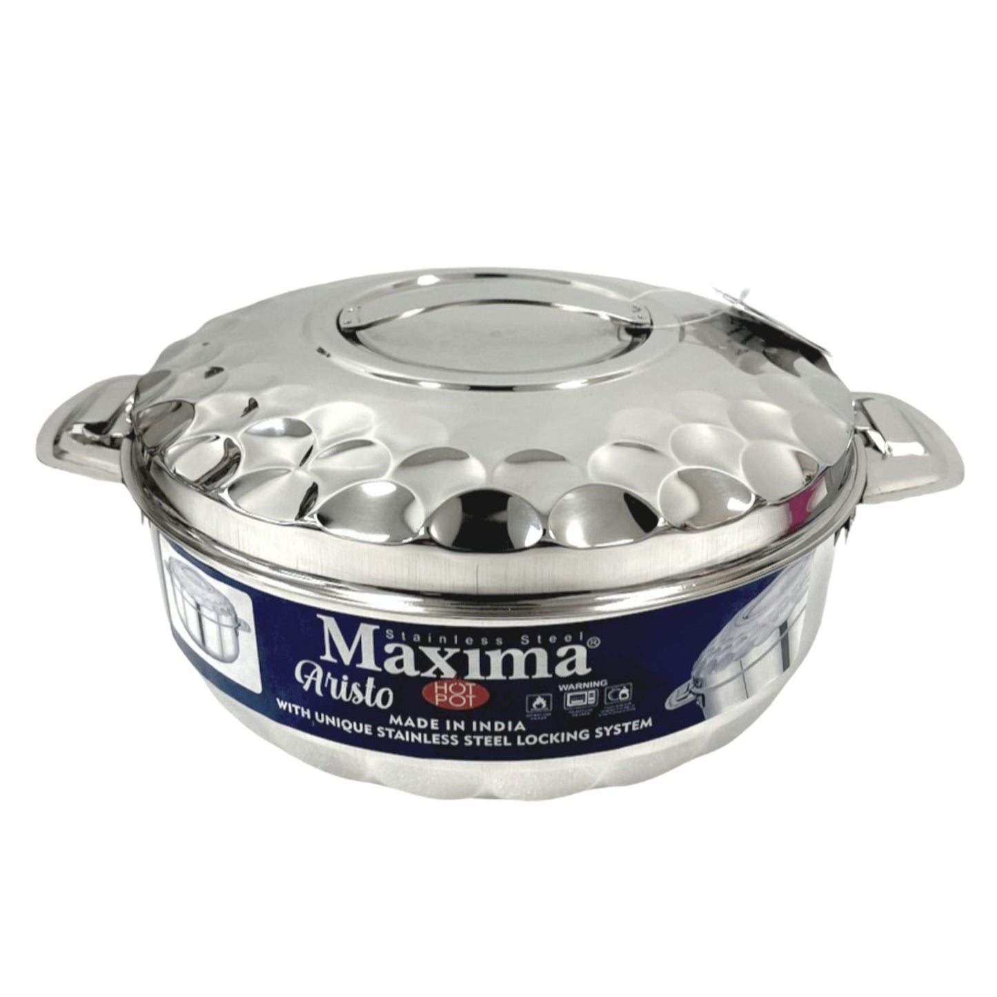 Stainless Steel Round Hot Pot Aristo Maxima Brand 3500 ml