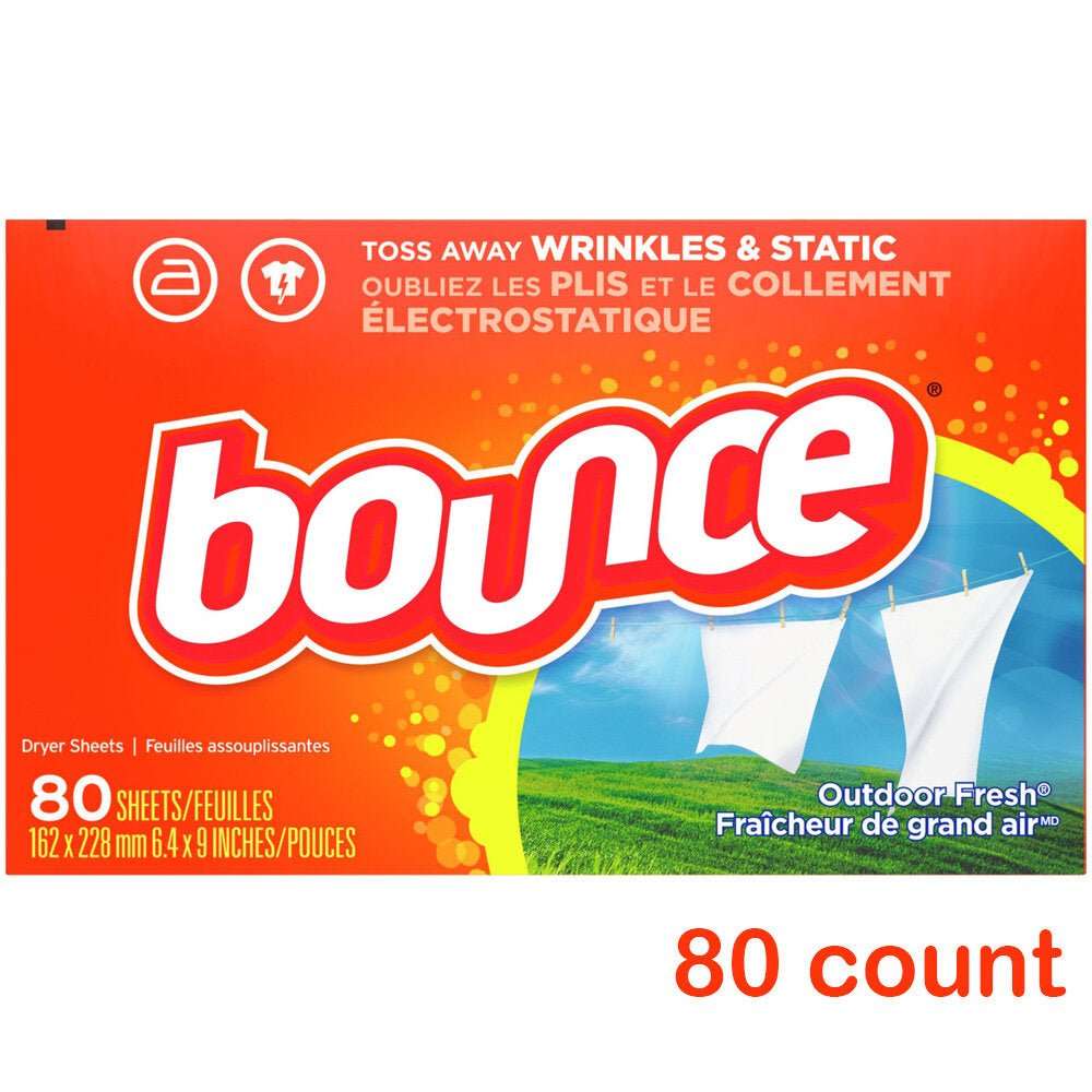 Bounce - Fabric Softener Dryer Sheets Outdoor Fresh 80 count