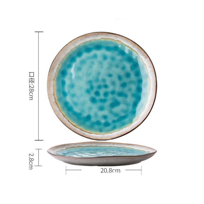 Retro Shaped Ceramic Bowls And Plates