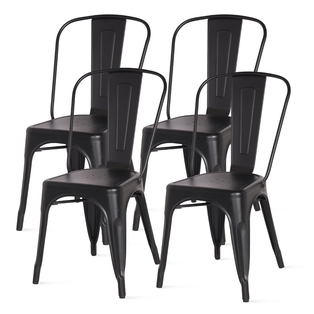 Metropolis Metal Side Chair,Set of 4