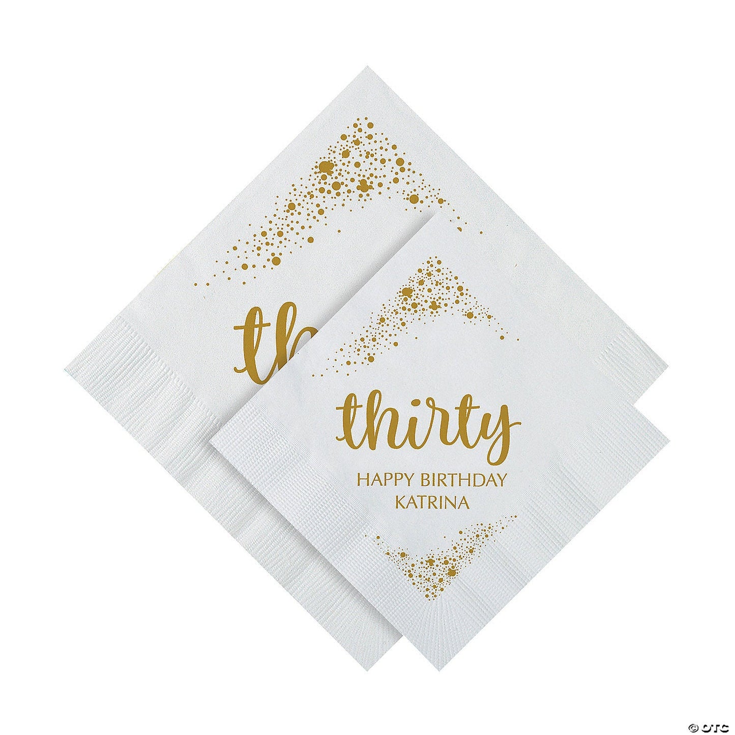 Personalized Elegant Milestone Beverage Napkins