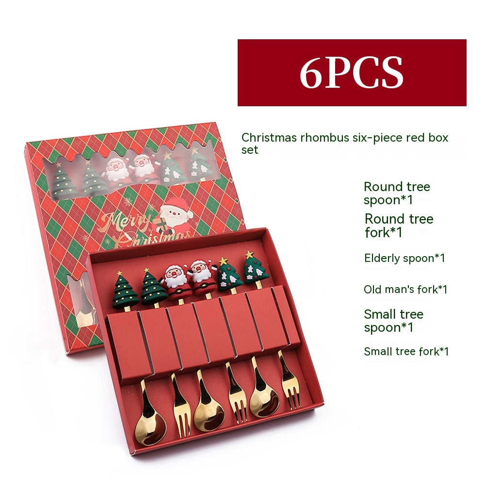 Creative Stainless Steel Christmas Spoon Kit