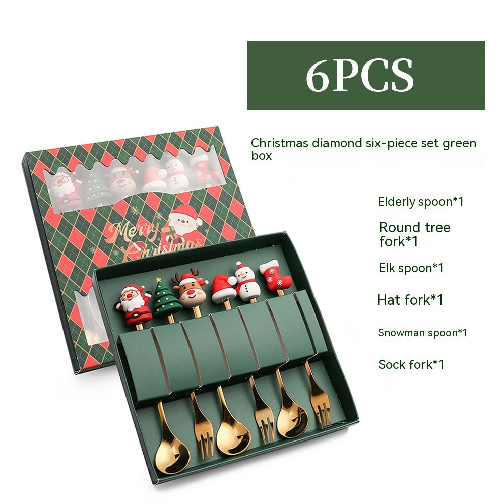 Creative Stainless Steel Christmas Spoon Kit