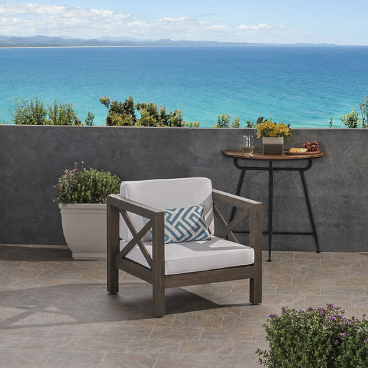 Brava Club Chair - Gray / White