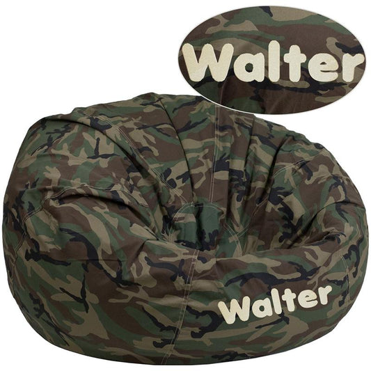 Personalized Oversized Camouflage Kids Bean Bag Chair