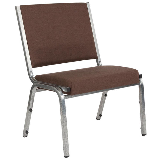 1500 lb. Rated Brown Antimicrobial Fabric Bariatric Medical Reception Chair