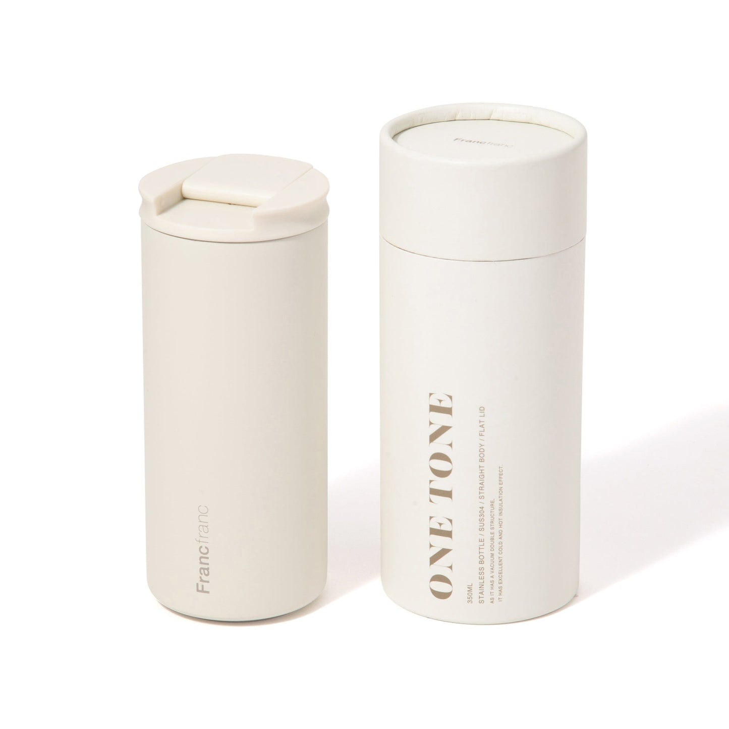 Onetone Stainless Bottle 350Ml White