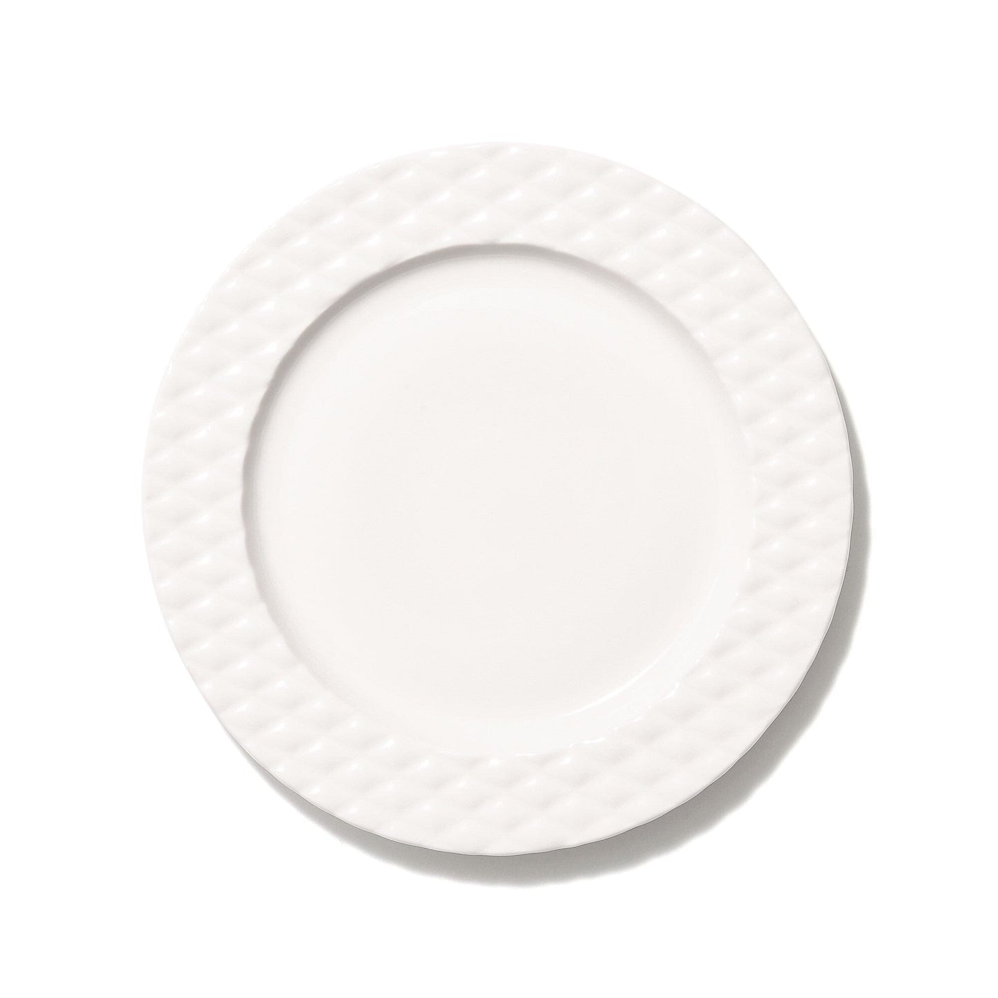 Blanche Plate Small Cross  White