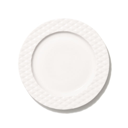 Blanche Plate Small Cross  White