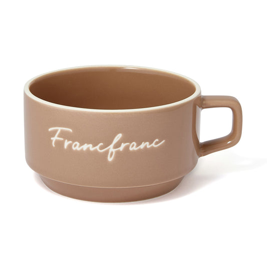 Logo Rim Soup Cup  Brown
