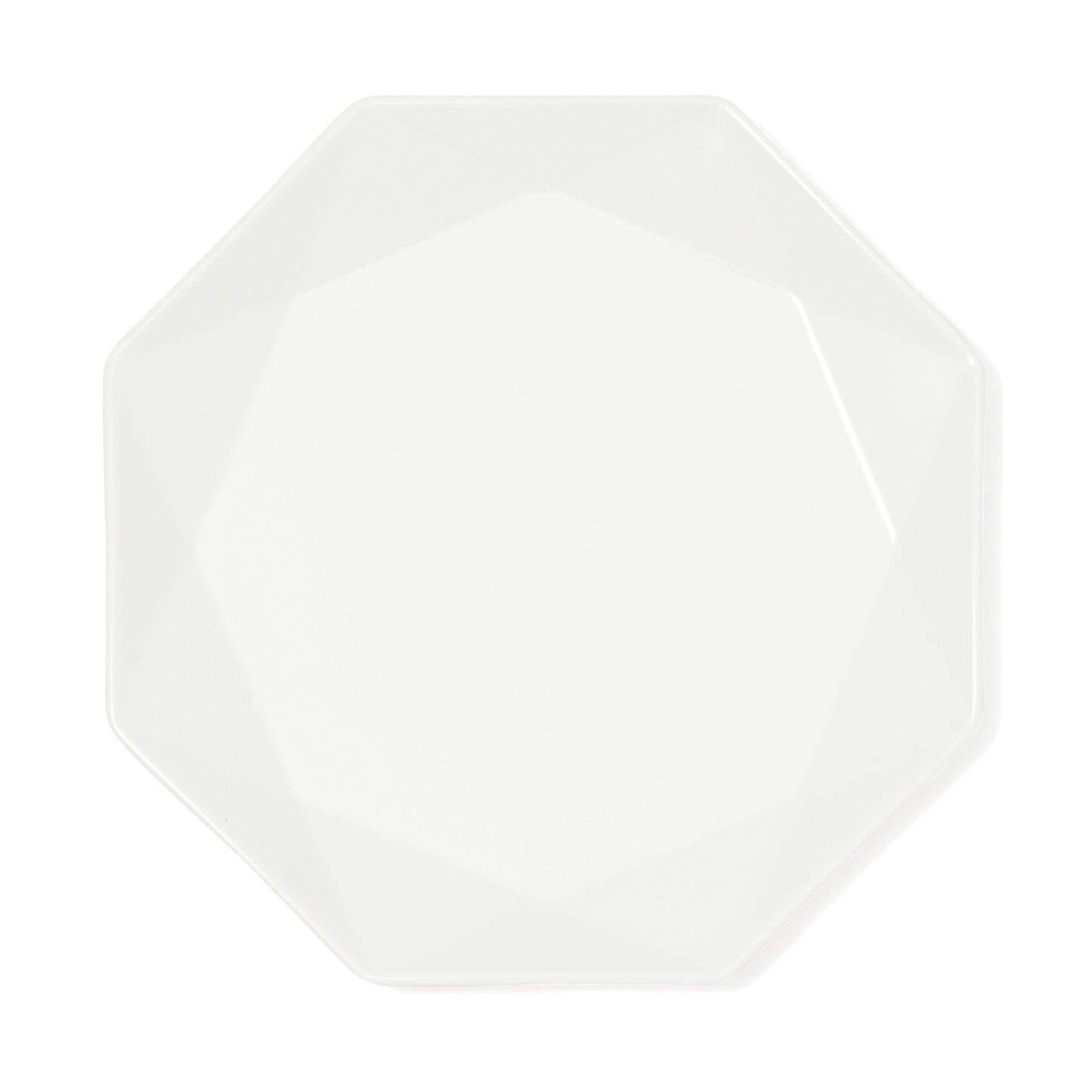 Blanche Plate M Octagon  White