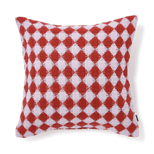 Cotton Diamond  Cushion Cover 450 X 450 Purple X Red