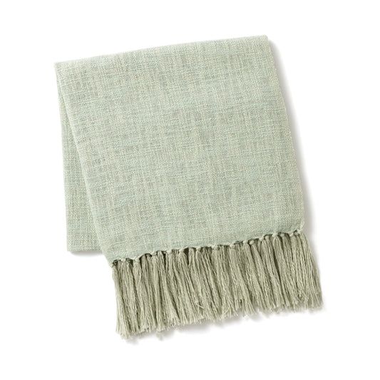 Cotton Slub Throw 1300 X 1700 Light Green