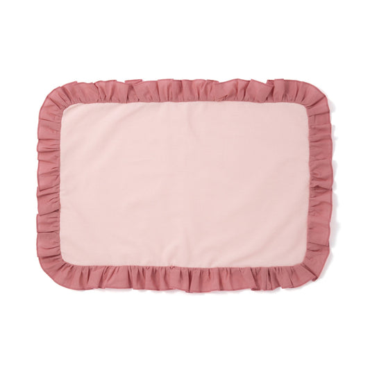 Bicolor Frill Lunch Mat  Pink