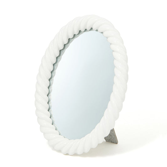 Twist Stand Mirror  White