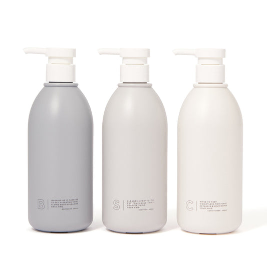 3Pcs Dispenser Set Gray 480Ml