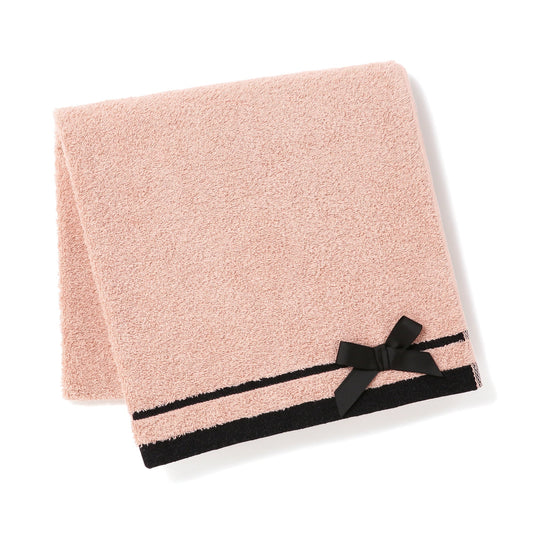 Quick Dry Bath Towel Ribbon Pink