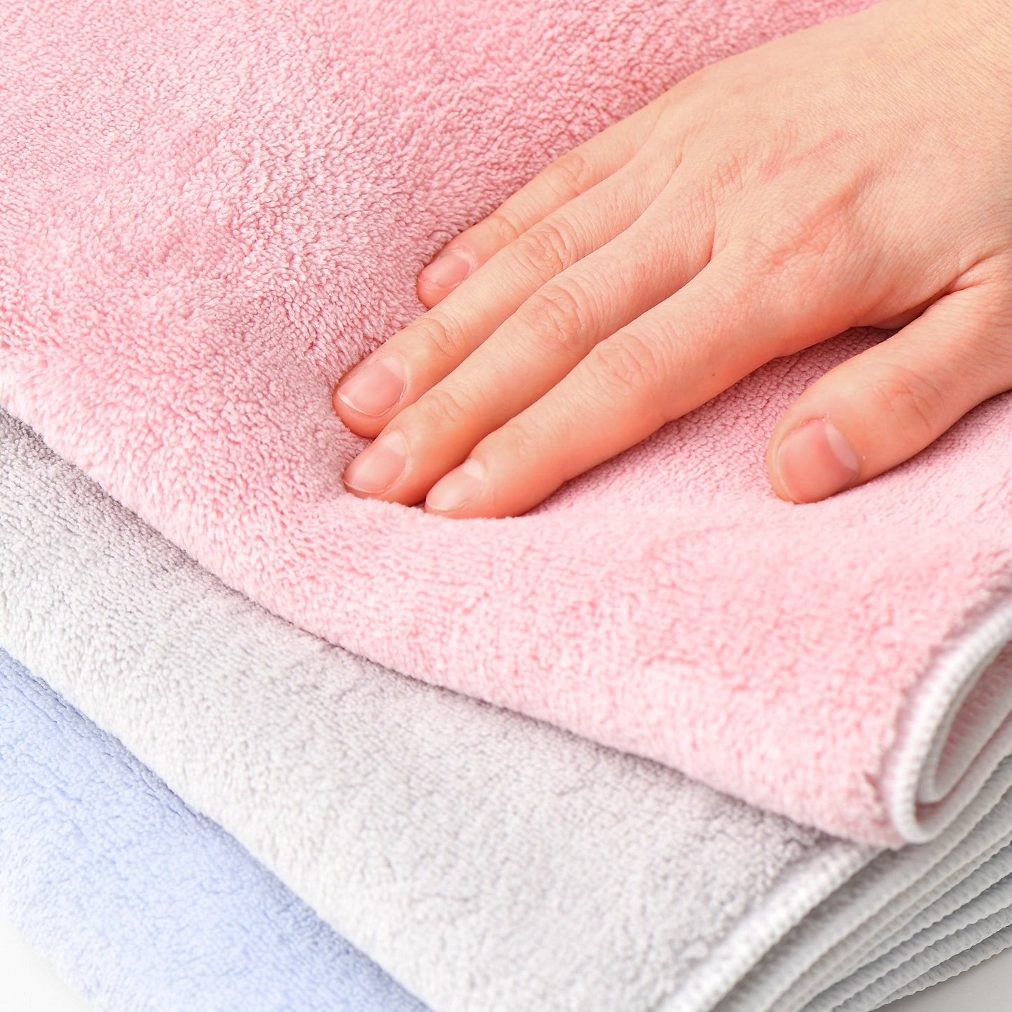 Microfiber Face Towel Scallop Pink