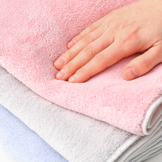 Microfiber Face Towel Scallop Pink