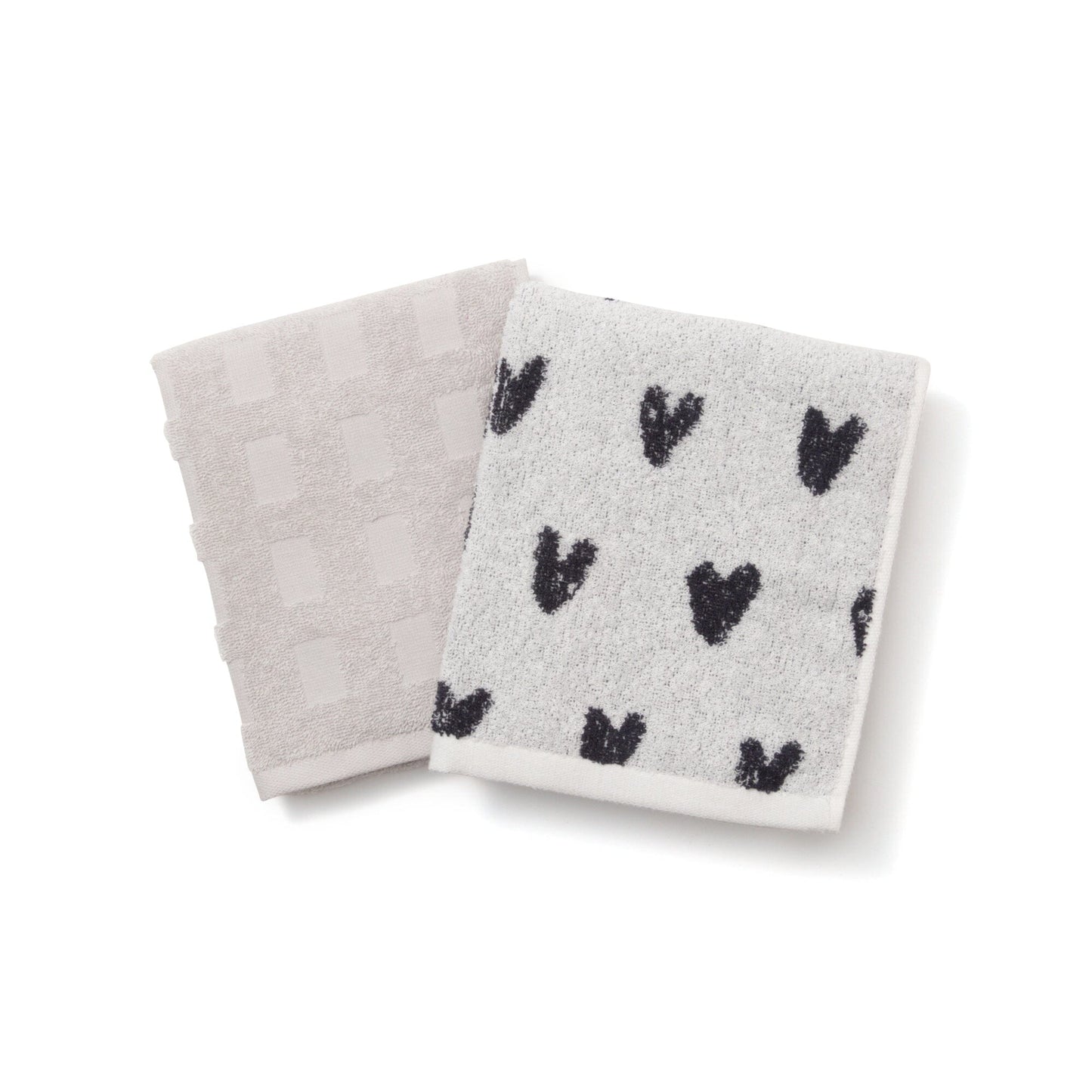 23AW Vale Face Towel HEART White