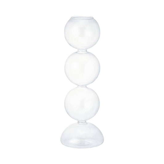 Bubble Glass Flower Vase Medium Clear