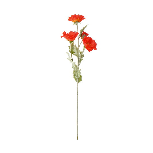 Art Flower Poppy L Red