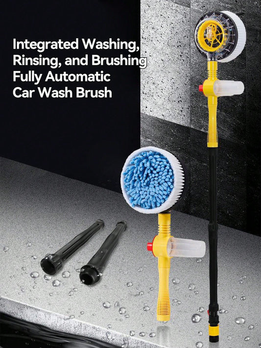 1pc Car Washing Tool Soft Bristle Cleaning Mop With Long Handle And Brush, No Damage To Car Surface, Multifunctional