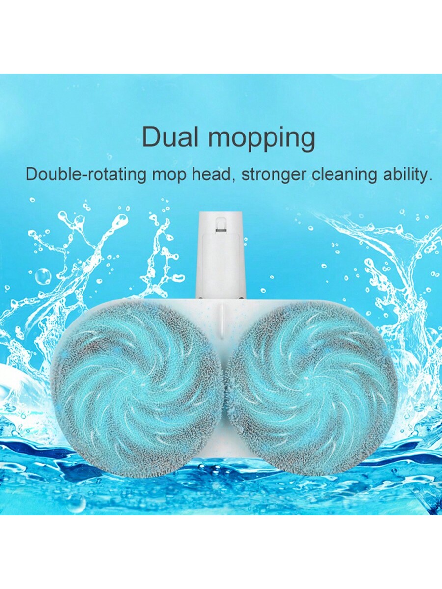 Rotating Mop With Spray Function And Ultra-Fine Fiber Mop Pad For Floor Cleaning