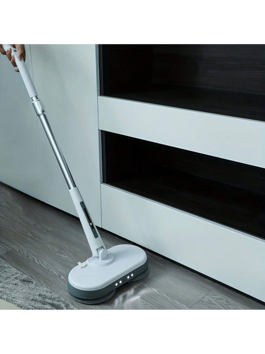 1pc Cordless Electric Mop, 180° Rotating Handle Dual-Motor Electric Spin Mop With Detachable Water & LED Headlight, Electric Floor Mop For Tile, Hardwood, Laminate, Vinyl, Quiet Clean & Waxing